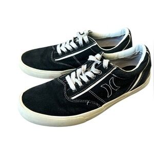 Hurley Men's Black Kayo Lace Canvas Sneakers size 8.5M